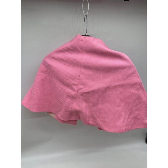Adorable Pink Little Girls Cape w￼/ 3 Buttons Arm holes 18” Long 1960s Poncho - Picture 6 of 16